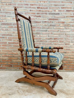 Spanish Rocking Chairs in Carved Walnut, 1960, Set of 2-NOU-1340463