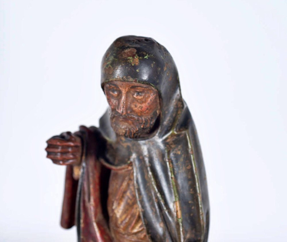 Spanish School Artist, San Antonio Abad, 15th Century, Wood