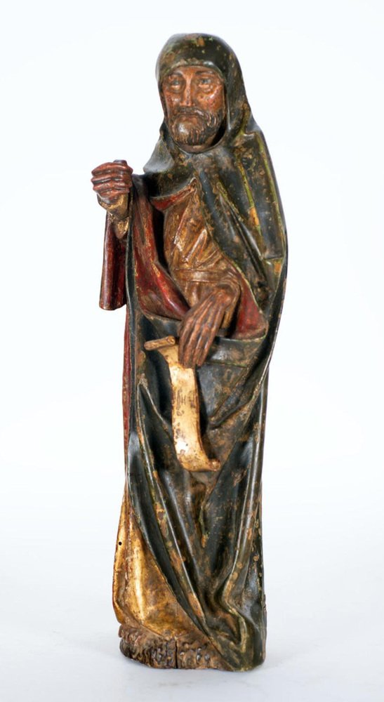 Spanish School Artist, San Antonio Abad, 15th Century, Wood