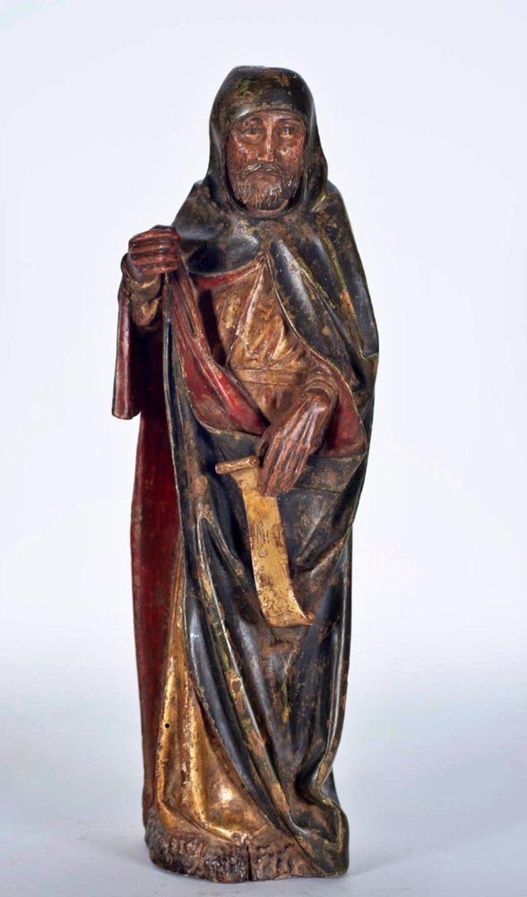 Spanish School Artist, San Antonio Abad, 15th Century, Wood