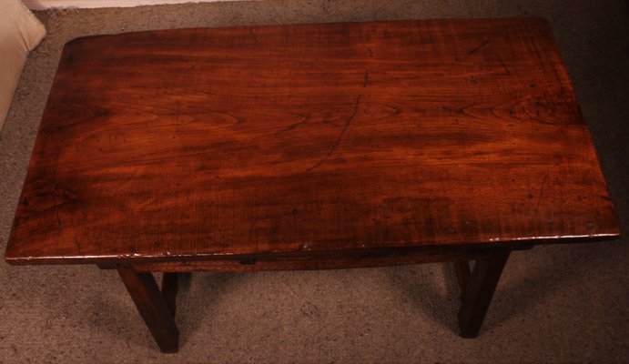 Spanish Table with Three Drawers in Chestnut, 17th Century-HPU-965536