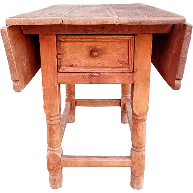 Spanish Table with Two Wings and Drawer