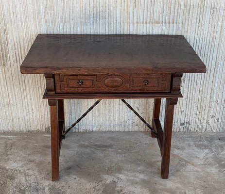 Spanish Walnut Side Table, 1880s-PSK-1002729