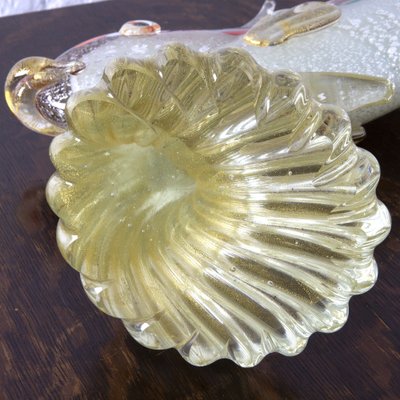 Spectacular Single Piece Sculpture Fish on a Murano Glass Base, 1990s-MPO-1048793