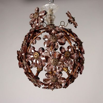 Spherical Chandelier in Metal & Glass, 1900s-VMM-1724812