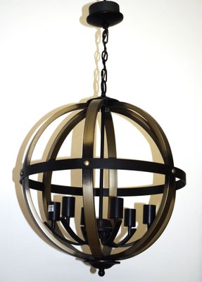 Spherical Kimpton Hanging Light by Franklin Iron Works for Lamps Plus, USA, 1990s-VA-1794613