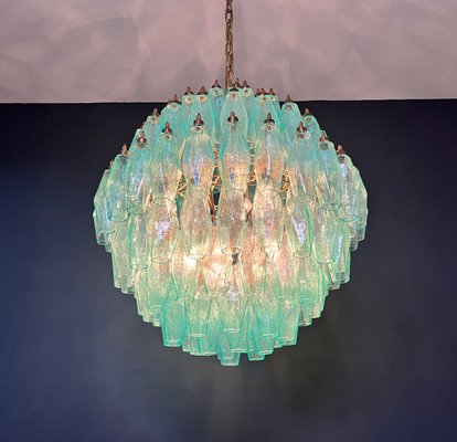 Spherical Murano Polyhedra Chandelier - 140 Turquoise Polyhedra, 1990s-FHZ-2018529