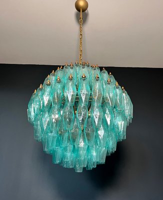 Spherical Murano Polyhedra Chandelier - 140 Turquoise Polyhedra, 1990s-FHZ-2018529