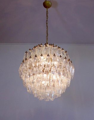 Spherical Poliedri Pendant Lamp in Murano Glass-MBH-1032614