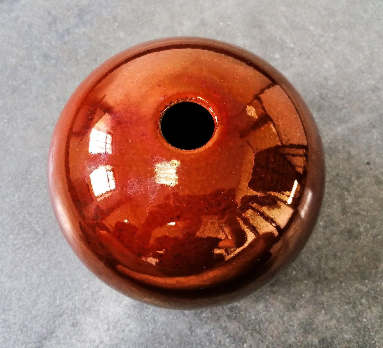 Spherical Vase in Shine Ceramic from Cantù