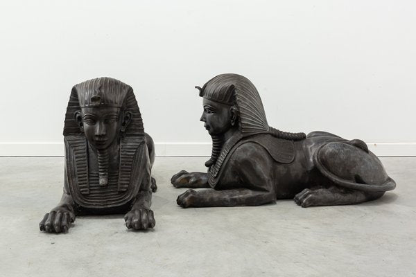 Sphinxes, Bronze, Set of 2-UJE-1255486