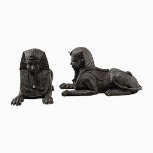 Sphinxes, Bronze, Set of 2-UJE-1255486