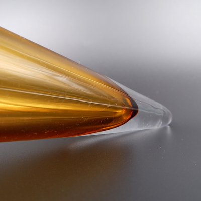 Spinning Top Vase in Honey-Coloured Glass from Schott Studio, German-NYF-2018835