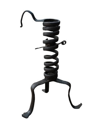 Spiral Candlestick in Wrought Iron, 17th Century-RIK-1778298