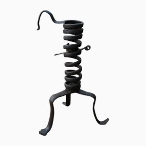 Spiral Candlestick in Wrought Iron, 17th Century-RIK-1778298