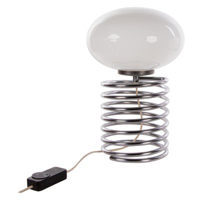 Spirale Table Lamp in Glass & Chrome by Ingo Maurer for Design M, 1965-DEK-932641