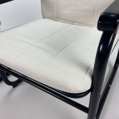 SPostmodern Black and White Armchairs, 1980s, Set of 2-RMX-1421341