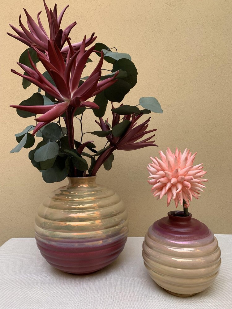 Spring 2023 Great Luster and Purple Vase by Ceramiche Lega