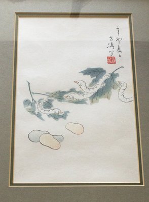 Spring, Caterpillars, Japanese Woodcut, Framed-FSD-1251193