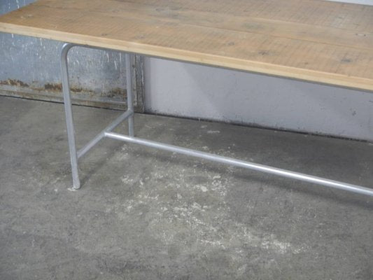 Spruce Table on Aluminium Base, 1960s-WWQ-1706585