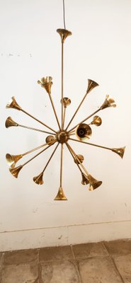 Sputnik 18-Light Hanging Lamp in Brass-QLH-1820845