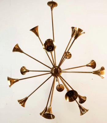 Sputnik 18-Light Hanging Lamp in Brass-QLH-1820845