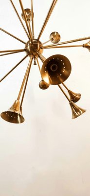 Sputnik 18-Light Hanging Lamp in Brass-QLH-1820845