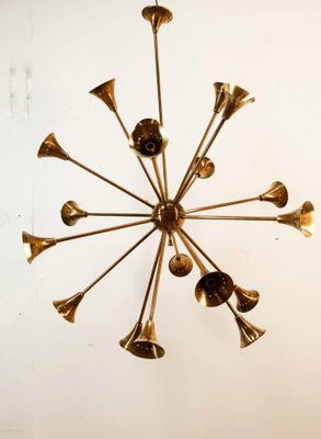 Sputnik 18-Light Hanging Lamp in Brass-QLH-1820845