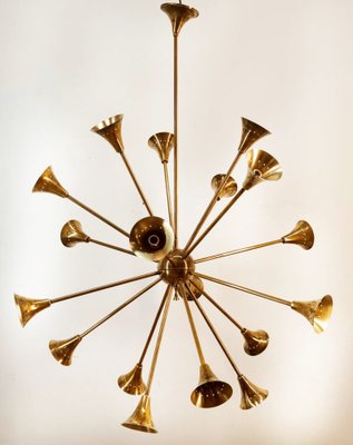 Sputnik 18-Light Hanging Lamp in Brass-QLH-1820845