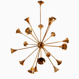 Sputnik 18-Light Hanging Lamp in Brass-QLH-1820845