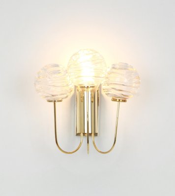 Sputnik Brass and Murano Glass Wall Sconces by Doria, Germany, 1960s-UGR-1085958