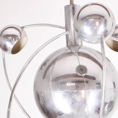 Sputnik Chandelier in Chromed Metal by Goffredo Reggiani, 1970s-DSC-1194119