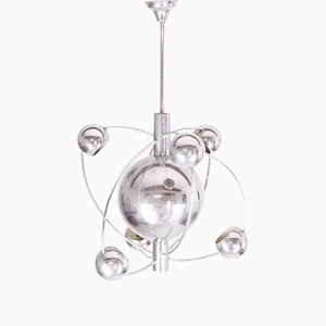 Sputnik Chandelier in Chromed Metal by Goffredo Reggiani, 1970s-DSC-1194119