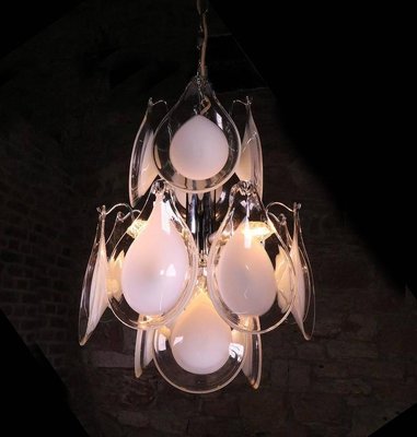 Sputnik Chandelier in Murano Glass & Chrome from Venini, Italy, 1960s-DEK-932482