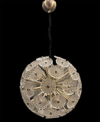 Sputnik Chandelier with Glass Discs, 1970s-JJC-867649