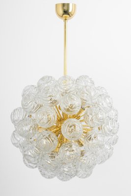 Sputnik Chandelier with Snow Glass Balls from Doria Leuchten, Germany, 1970s-UGR-1410508