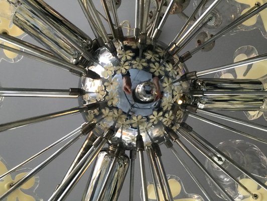 Sputnik Chrome Ceiling Lamp, 1970s-WQQ-1210403