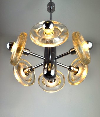 Sputnik Glass Ceiling Lamp, 1940s-ZDM-593532