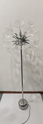 Sputnik Glass & Chrome Floor Lamp, 1980s-JJC-1795809