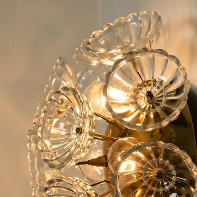 Sputnik Glass Flower Wall Light attributed to Emil Stejnar, Austria, 1960s, Set of 2-VDW-1403247