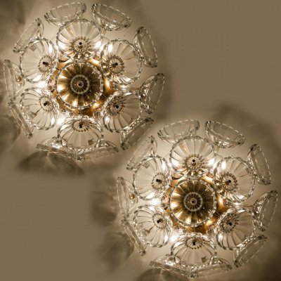 Sputnik Glass Flower Wall Light attributed to Emil Stejnar, Austria, 1960s, Set of 2-VDW-1403247