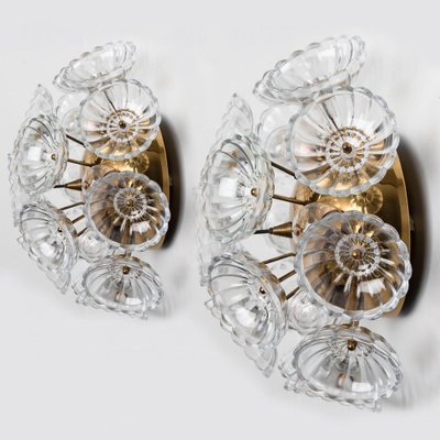 Sputnik Glass Flower Wall Light attributed to Emil Stejnar, Austria, 1960s, Set of 2-VDW-1403247