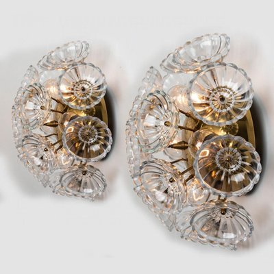 Sputnik Glass Flower Wall Light attributed to Emil Stejnar, Austria, 1960s, Set of 2-VDW-1403247