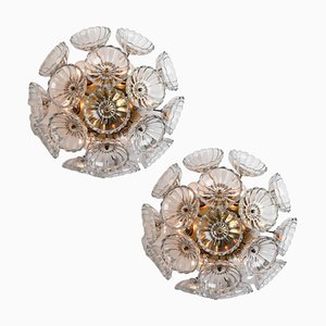 Sputnik Glass Flower Wall Light attributed to Emil Stejnar, Austria, 1960s, Set of 2-VDW-1403247