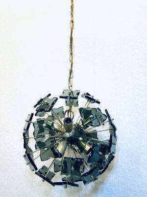 Sputnik Italian Rauch-Murano Glass and Metal from Fontana Arte, 1960s-PYR-1404783