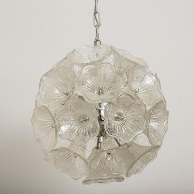 Sputnik Murano Glass and Chrome Chandelier in the Style of Venini, 1960s-VDW-861040