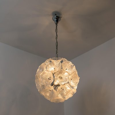 Sputnik Murano Glass and Chrome Chandelier in the Style of Venini, 1960s-VDW-861040