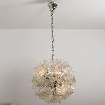 Sputnik Murano Glass and Chrome Chandelier in the Style of Venini, 1960s-VDW-861040