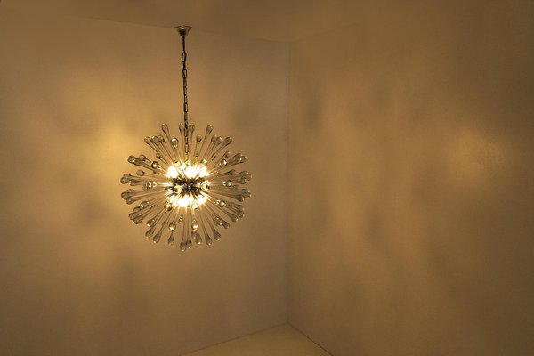 Sputnik Murano Glass Drops Chandelier, Italy, 1960s-UQV-1451103