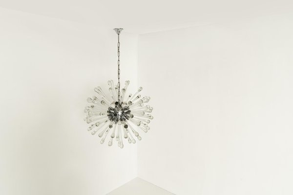 Sputnik Murano Glass Drops Chandelier, Italy, 1960s-UQV-1451103